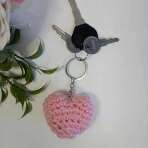 Mini Amigurumi Heart. Keychain Heart Crochet Heart
